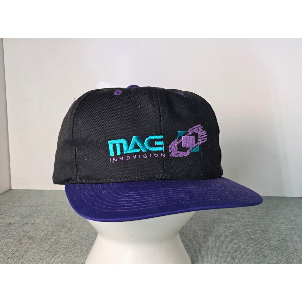 MAG Innovision Hat Cap Strapback Retro Purple Black Hipster Hip Hop One Size